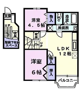 シャモニーB棟【2階】の間取り