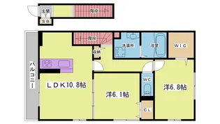 ベルフィオーレ平田【2階】の間取り