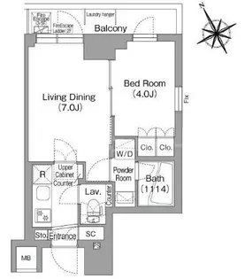 コンフォリア・リヴ平井MUTIO【2階】の間取り