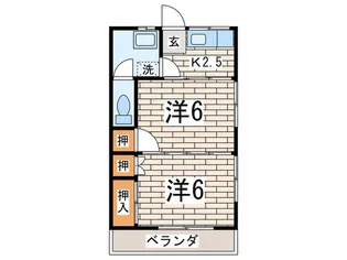 グリ-ンコ-ポ第二の間取り