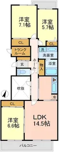 東京都世田谷区桜上水3【マンション】の間取り