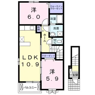広島県呉市川尻町久筋3【アパート】の間取り