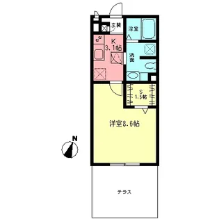 アミカ湘南B【1階】の間取り