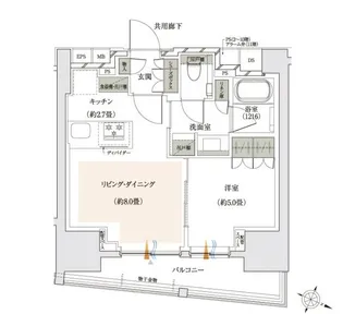 ザ・パークハウスアーバンス早稲田【4階】の間取り