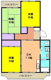 ビューネ松富II【3階】の間取り