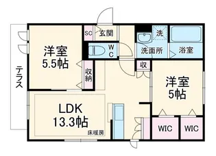 URBAN RESIDENCE II【1階】の間取り