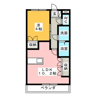 ル・クプルII【1階】の間取り