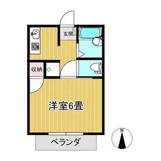 フラット山北【4階】の間取り