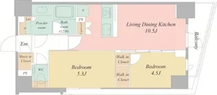 AIFLAT品川戸越【10階】の間取り