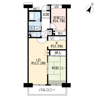 URコンフォール西寺尾【5階】の間取り