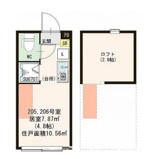ハーモニーテラス久我山II【2階】の間取り
