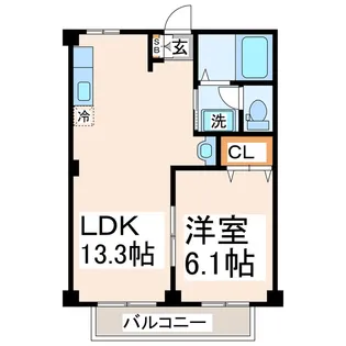 クレセントハイツ【2階】の間取り
