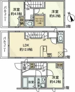 東京都荒川区西日暮里4【一戸建】の間取り