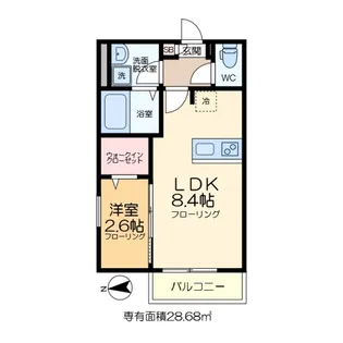 KEIAI RESIDENCE 梅島【1階】の間取り