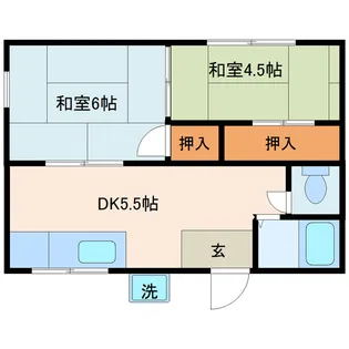 富山県富山市稲荷元町1【アパート】の間取り