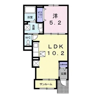 フロイデ KANAGEN三島2【1階】の間取り