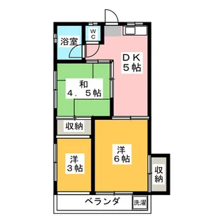 グリーンハイツ【2階】の間取り