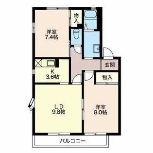 イチゴハウスA【1階】の間取り