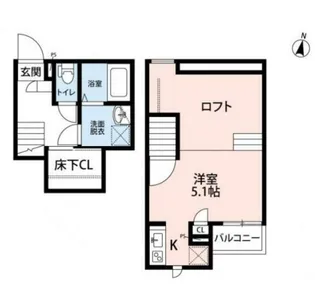 埼玉県春日部市米島【アパート】の間取り