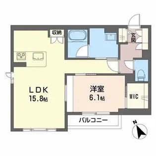 シャーメゾン クレスト【1階】の間取り