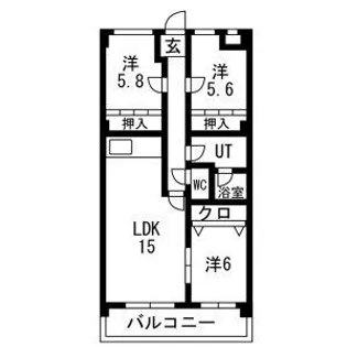 愛知県名古屋市天白区鴻の巣1【マンション】の間取り