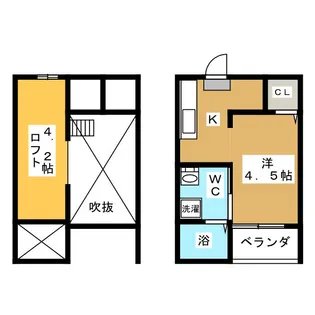 グローレ道徳【2階】の間取り