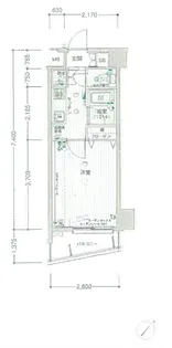 パークウェル文京千石【5階】の間取り