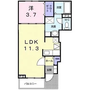 ラ・サリータ【1階】の間取り