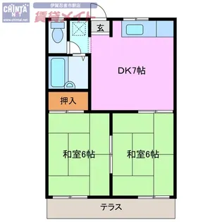 第2グリンハイツ【1階】の間取り