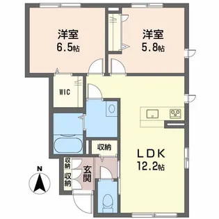 サンシャイン針田II【1階】の間取り