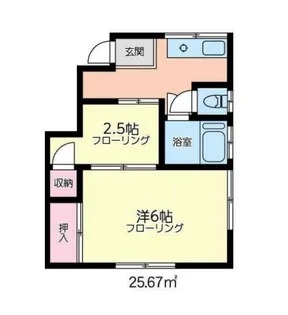 ユナイト石川町MISUGI【1階】の間取り