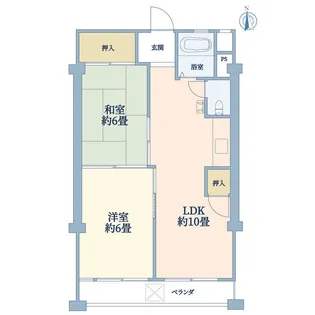 希望が丘第三コーポラスA棟【5階】の間取り