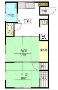 コーポ野口【2階】の間取り