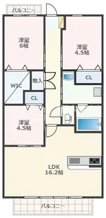 熊本県熊本市中央区水前寺1【マンション】の間取り