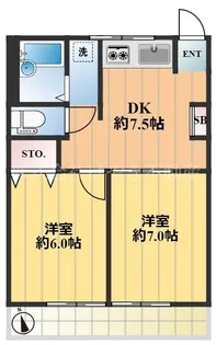 コーポ西田【2階】の間取り