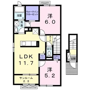 クレア【2階】の間取り