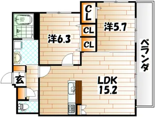 ポルトヴェーラ門司港【5階】の間取り