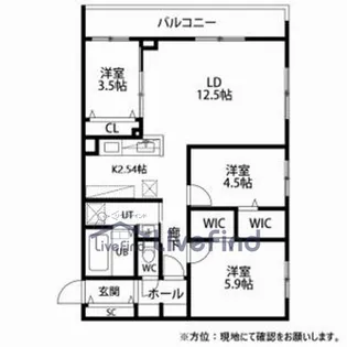 Ritz GRANDE月寒(リッツグランデ月寒)【3階】の間取り