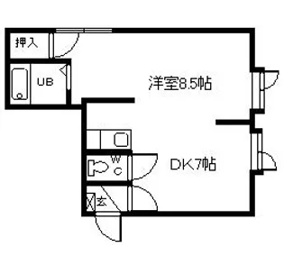 イヴィーサA・B棟【1階】の間取り