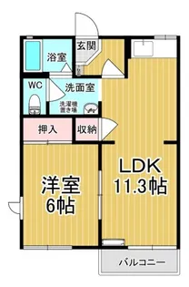 かりんコーポ【1階】の間取り