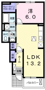 ヒルズタウンII【1階】の間取り