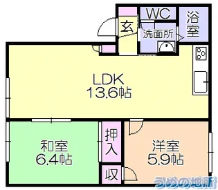 フォンテーヌ宮ノ陣IIB【2階】の間取り