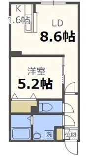 カサトレス白石【2階】の間取り