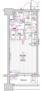 ガーラ・プレシャス清澄白河駅前【10階】の間取り