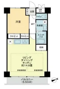 ライオンズマンション大倉山【2階】の間取り