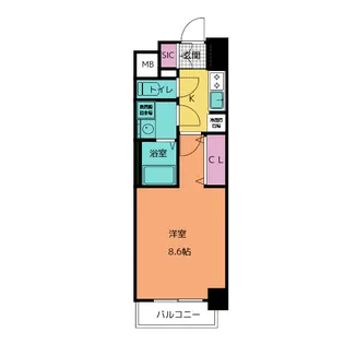 S-RESIDENCE金山West【9階】の間取り