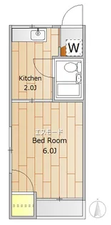 小山アパート【2階】の間取り