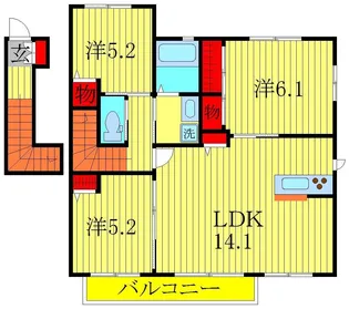ソレイウ・ド・泉【2階】の間取り