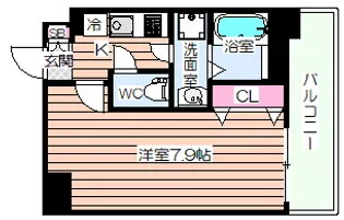 アドバンス大阪ベイシティ【3階】の間取り