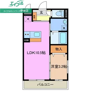 アンジューIX【2階】の間取り